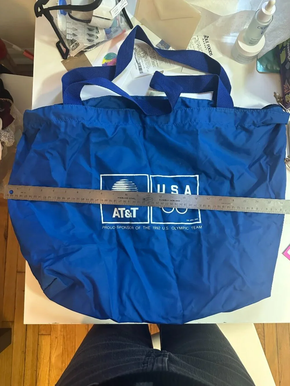 Vintage USA 1992 Olympics Barcelona AT&T Blue Travel Bag